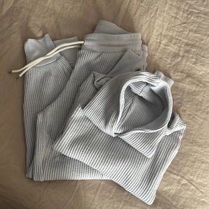 Gap Sweatsuit Set Top & Bottom XS Petite Light Gray